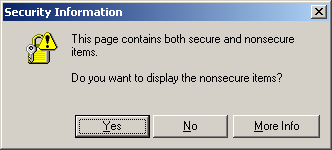 secure and non-secure items browser warning